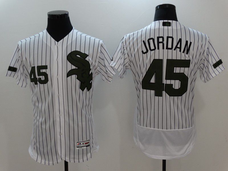 2017 Men MLB Chicago White Sox 45 Jordan White Elite Commemorative Edition Jerseys